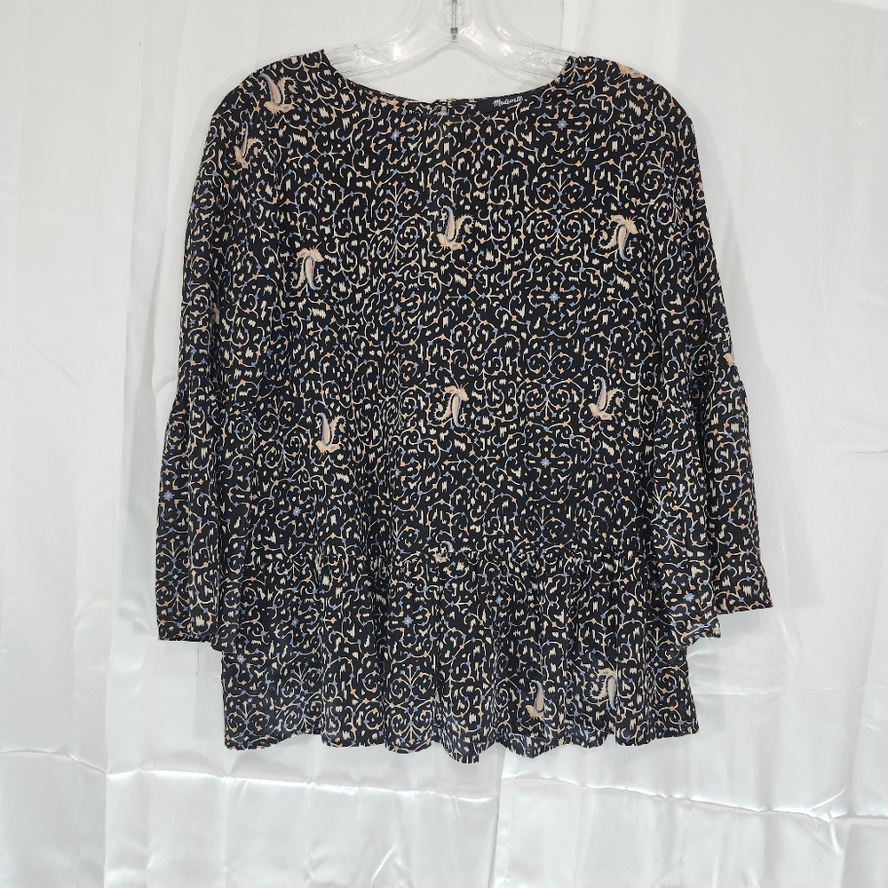 Madewell XS Fiesta Paisley Silk Bell Sleeve